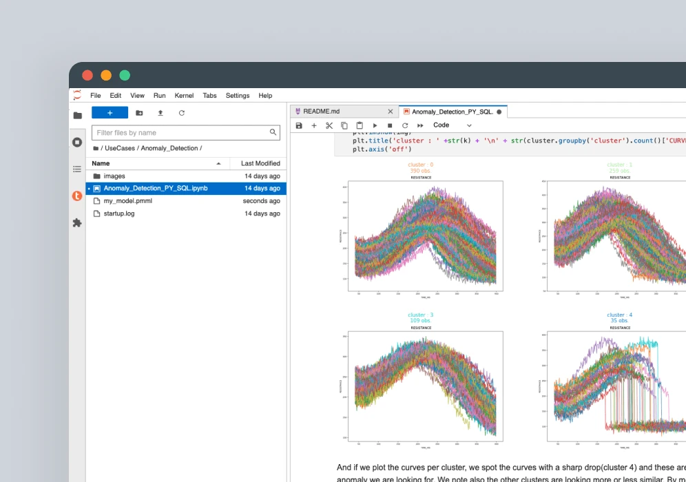 Detect anomalies in a high-level with Sweetcarolinestore VantageCloud and Clearscape Analytics